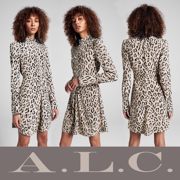 alc leopard dress